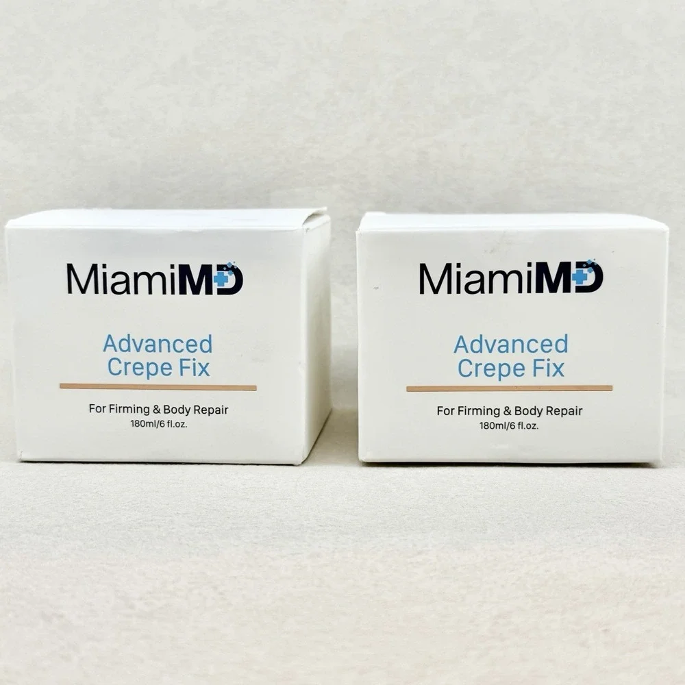 2 PACK 6oz MiamiMD (Miami MD) ADVANCED CREPE FIX For Firming & Body Repair NEW